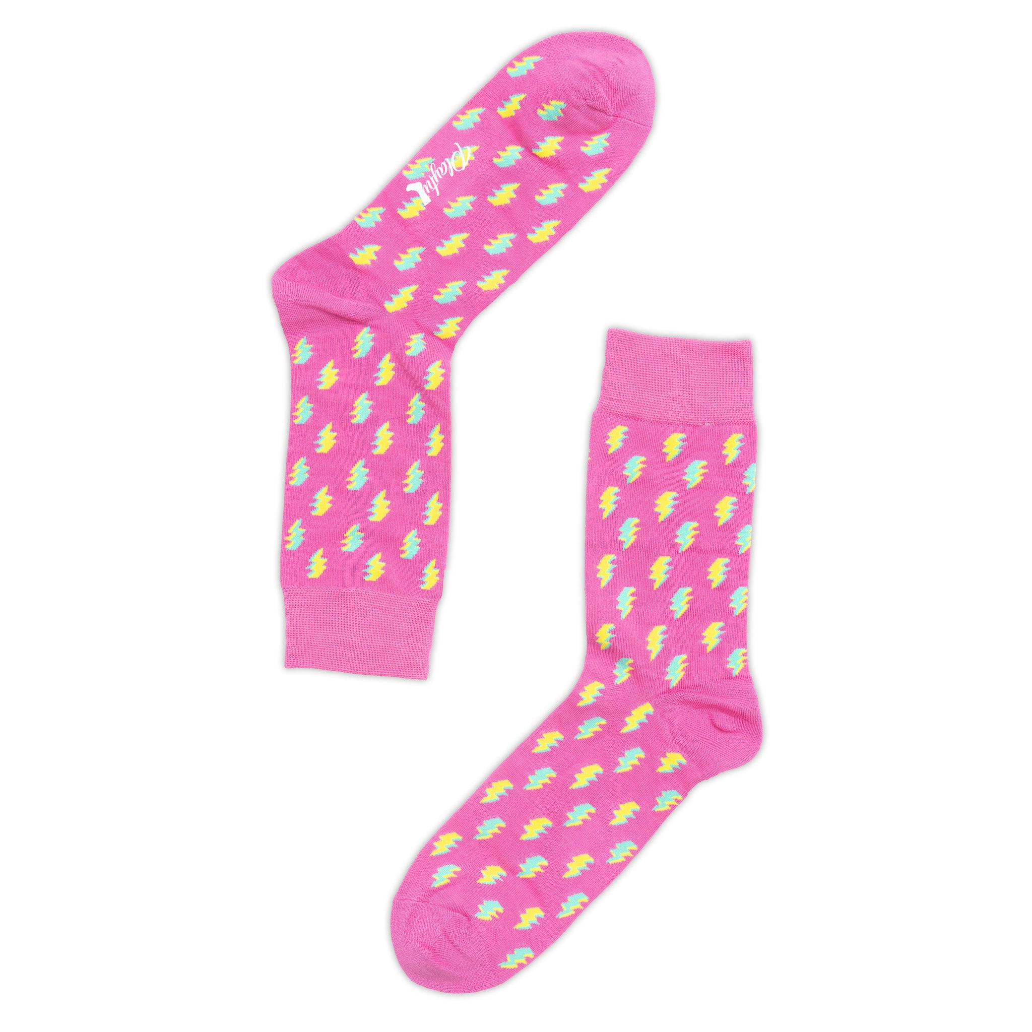 80s Pink Lighting Socks
