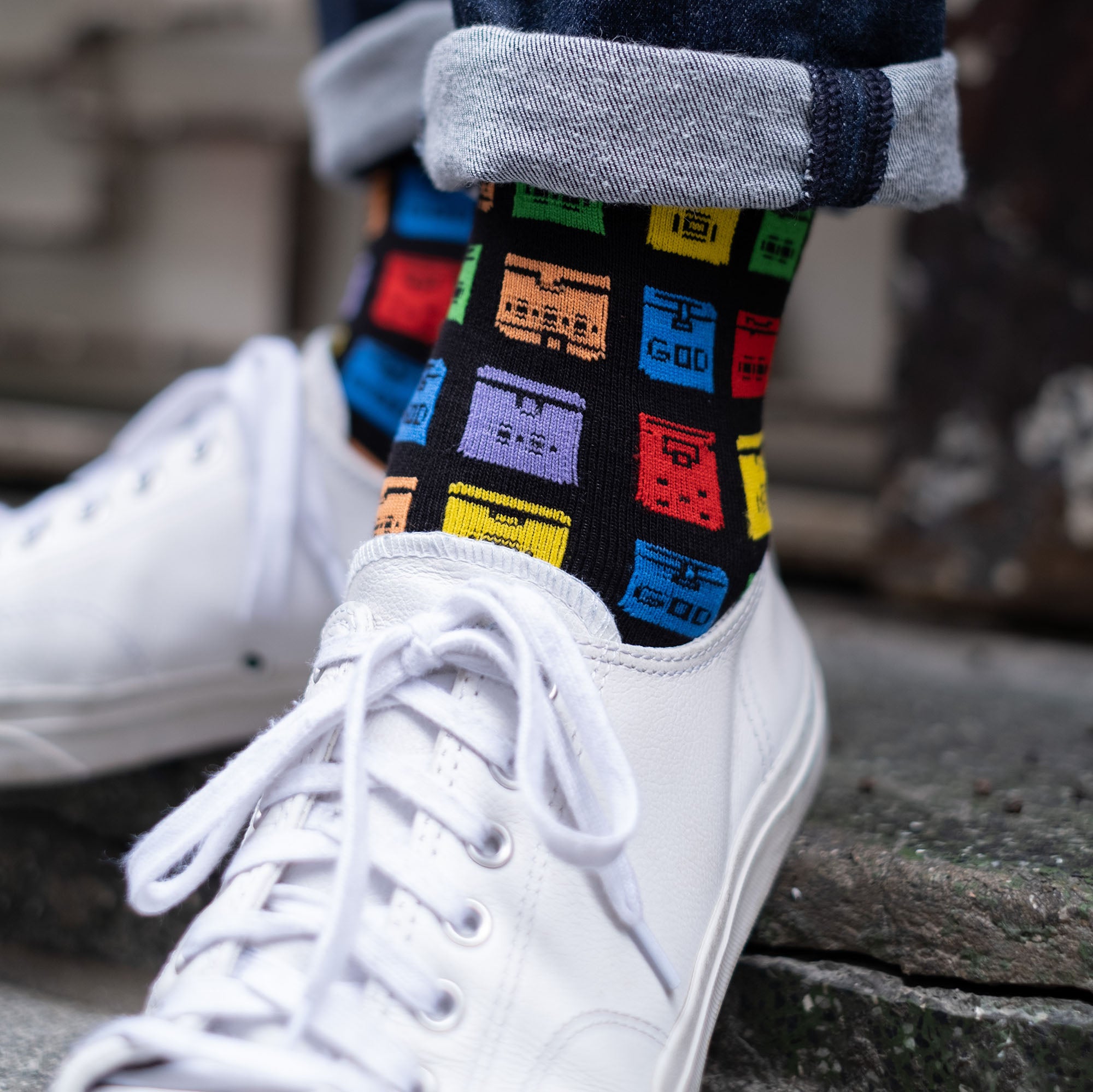 Rainbow Letterbox Socks