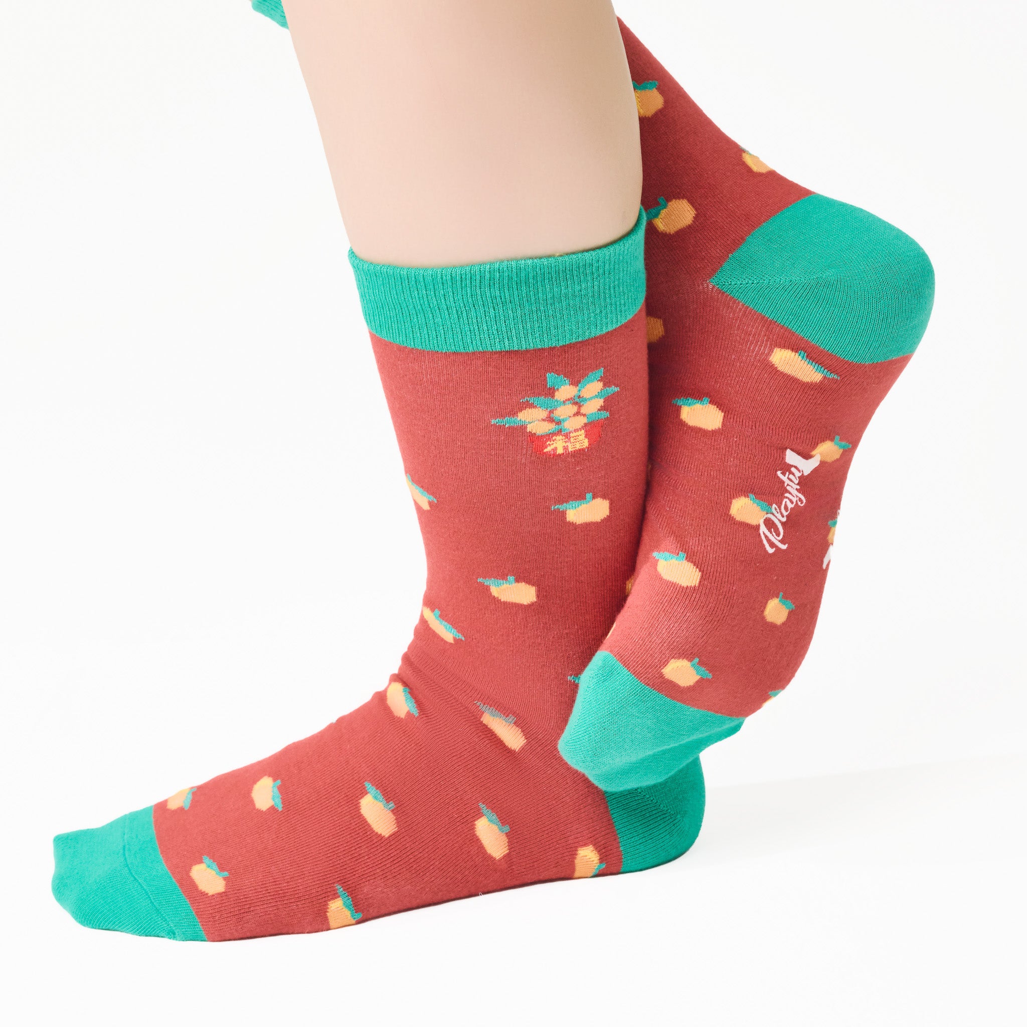 Lucky Mandarin Orange Socks