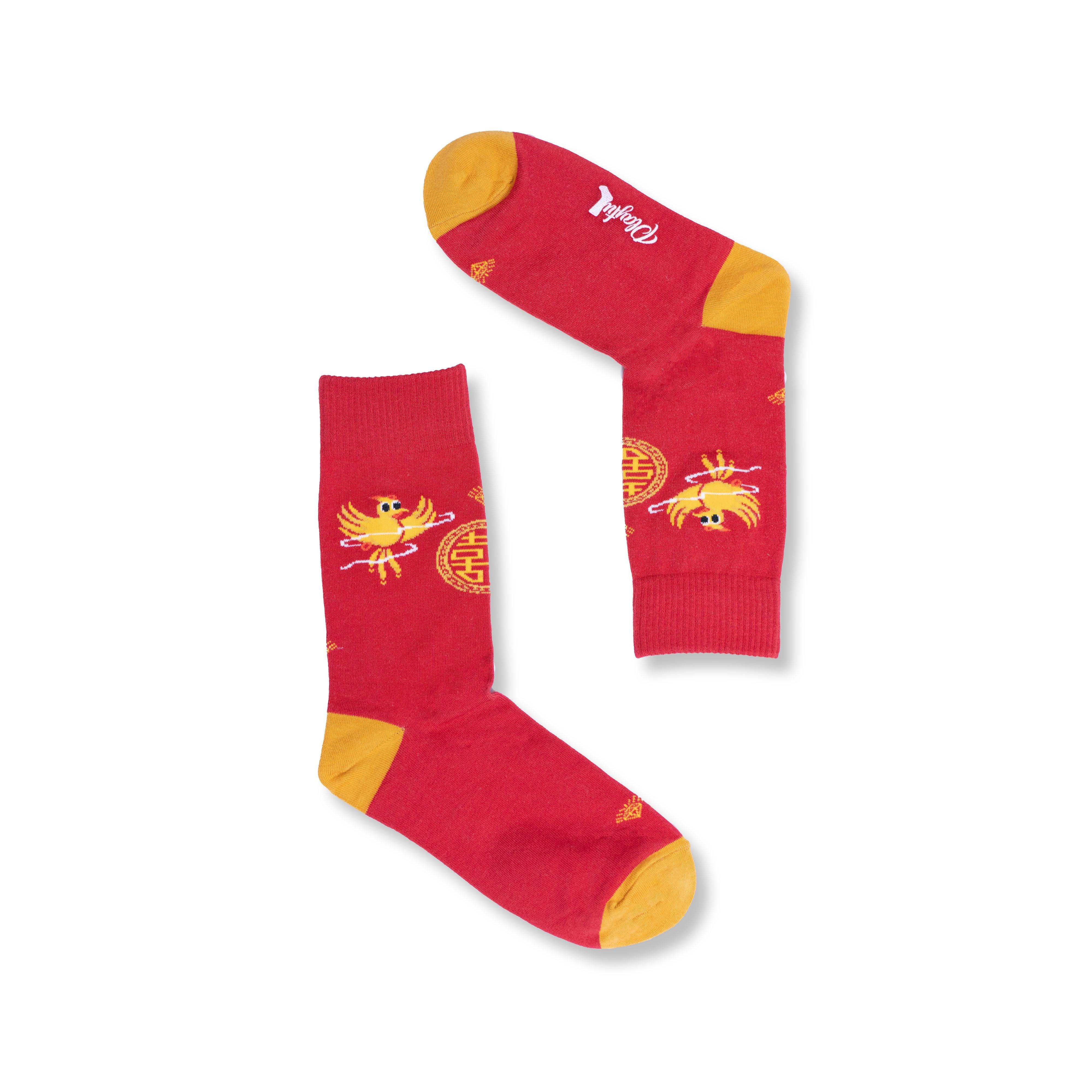 Dragon Phoenix Happiness Socks