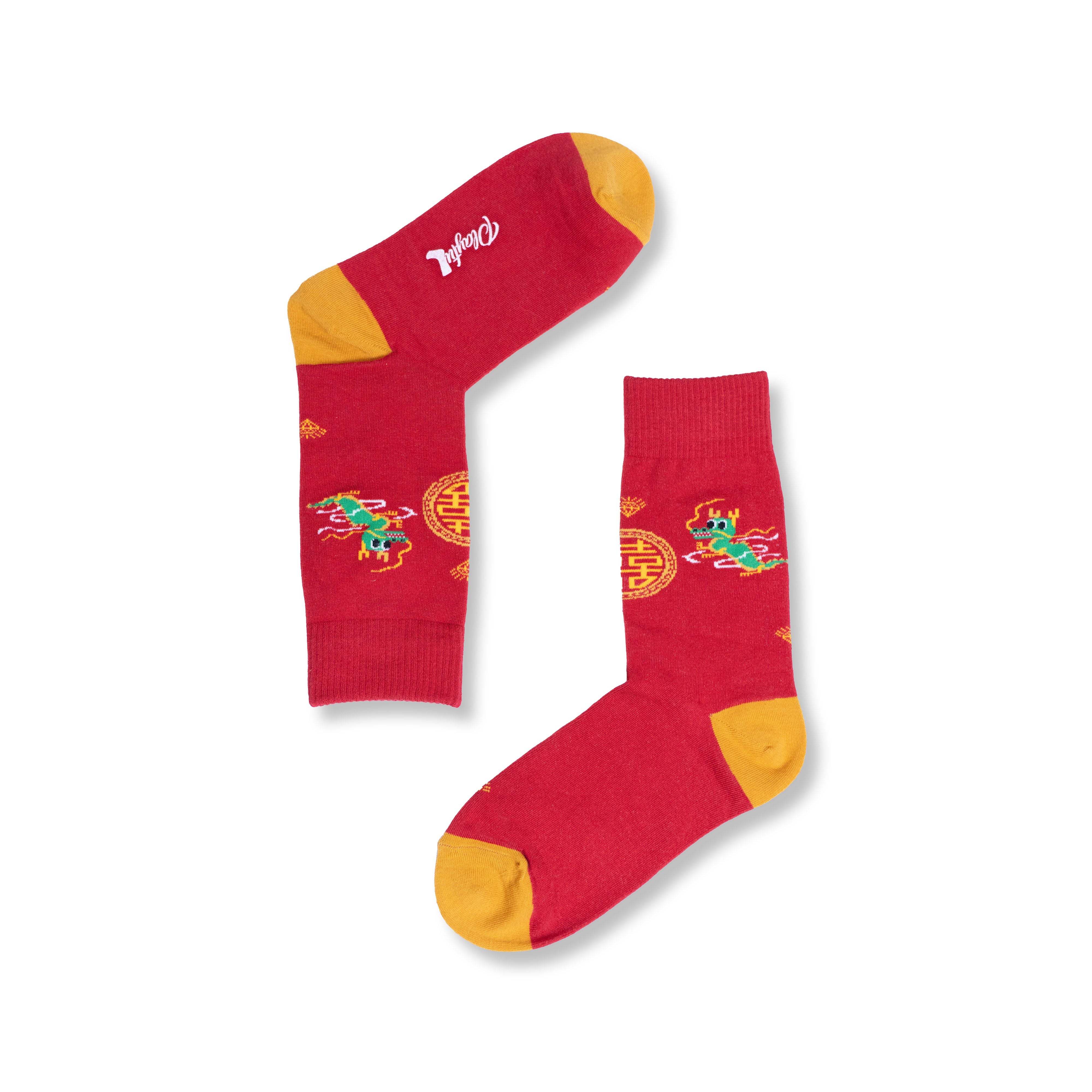 Dragon Phoenix Happiness Socks