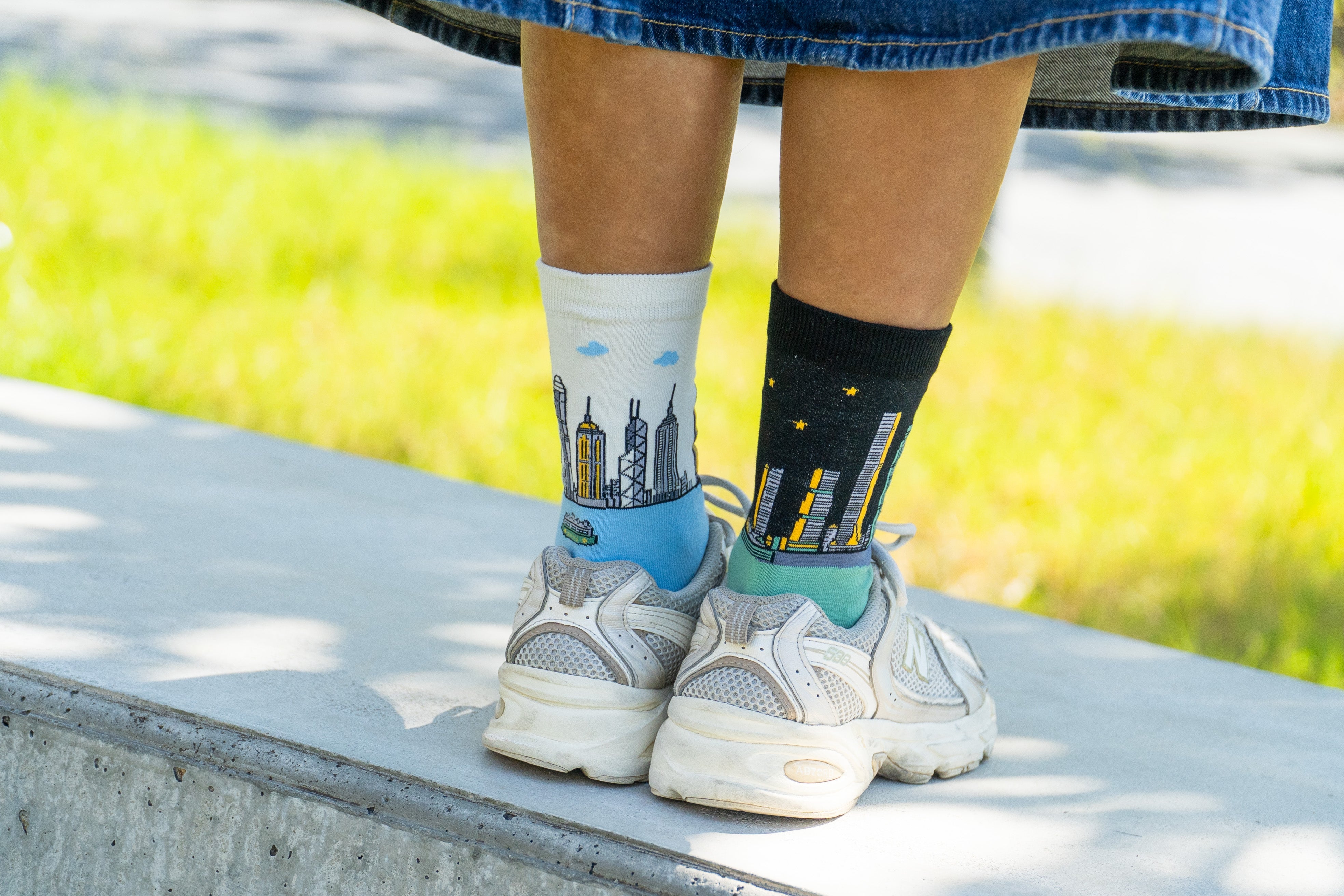 HK Skyline Day & Night Socks