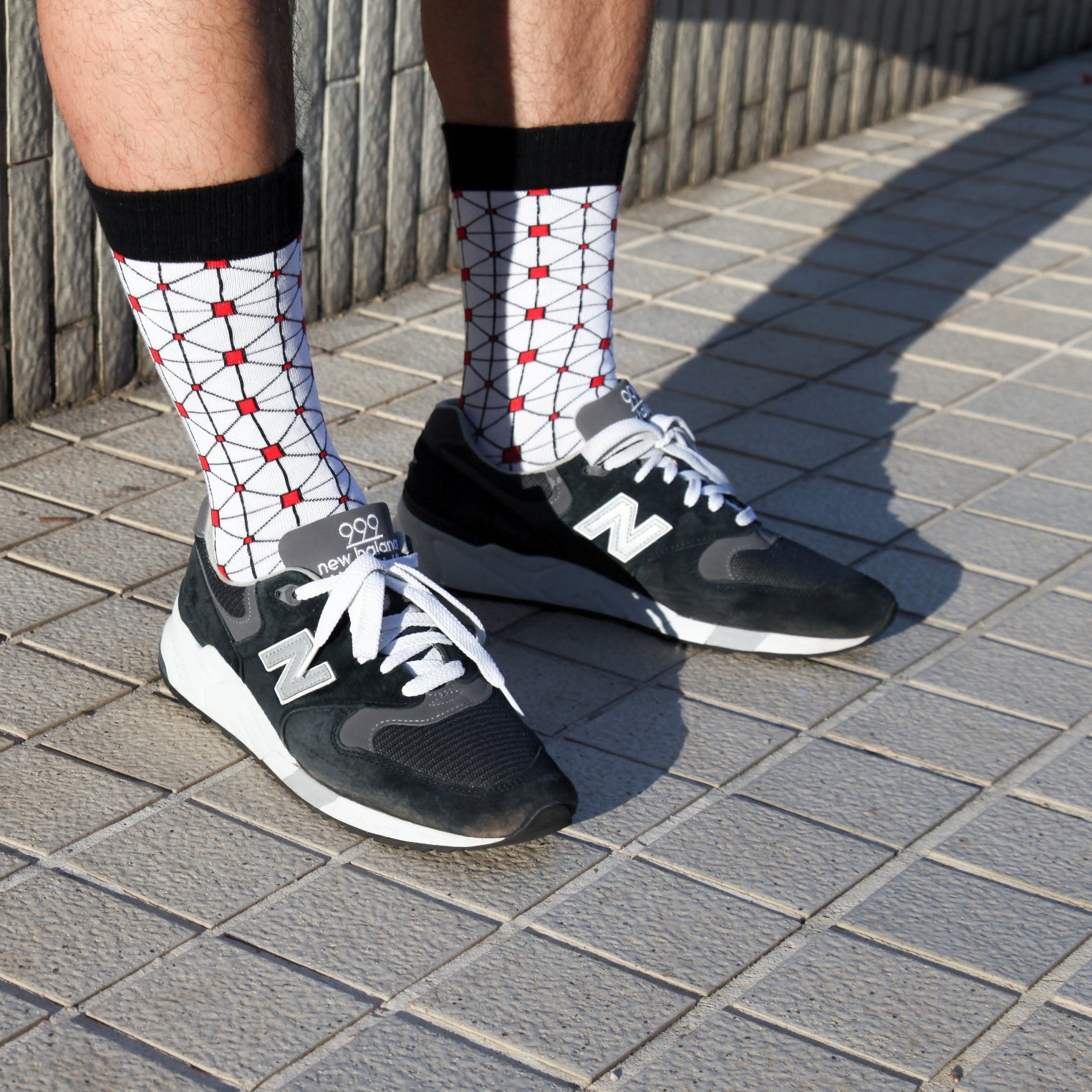 Red Mosaic Socks