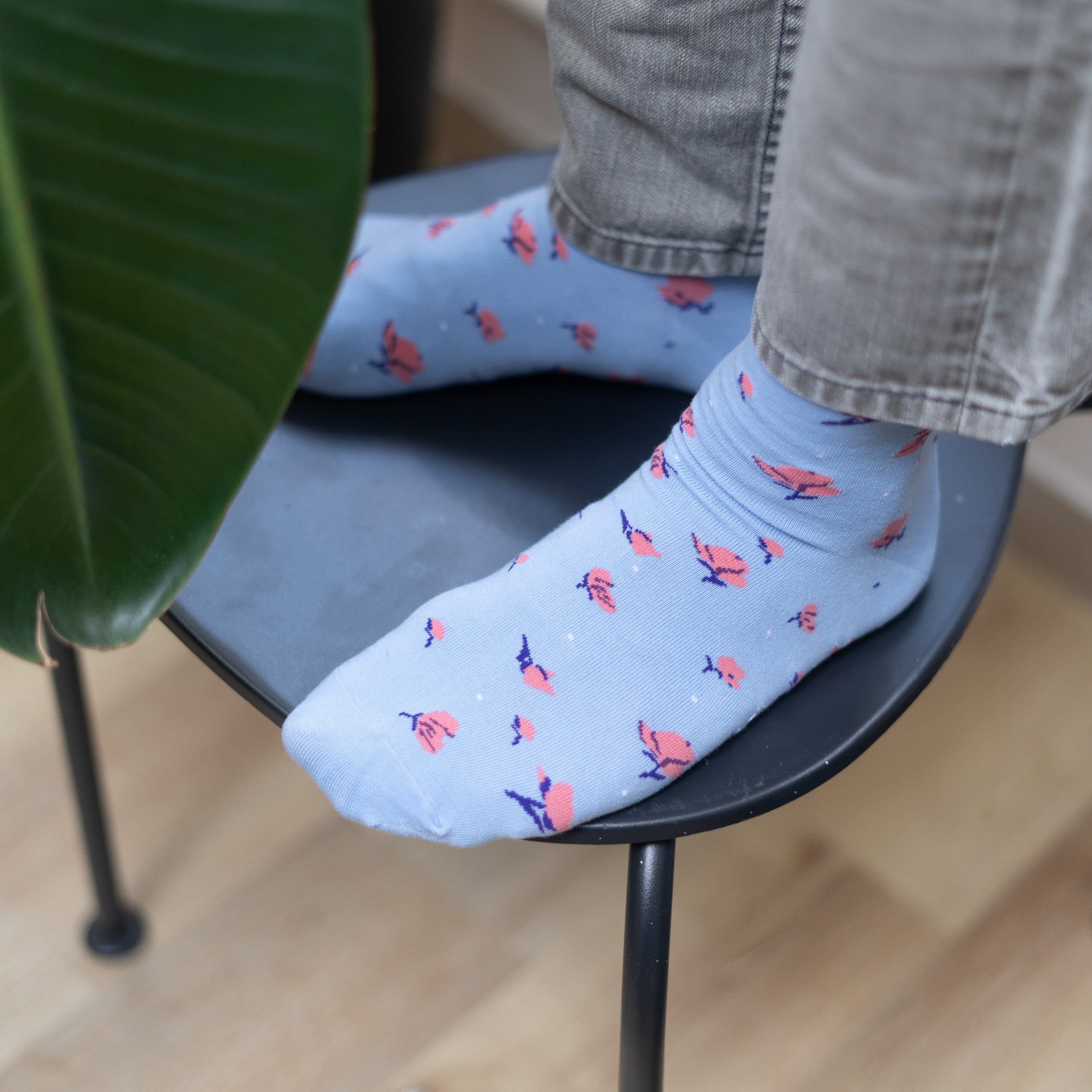 Pastel Falling Flowers Socks