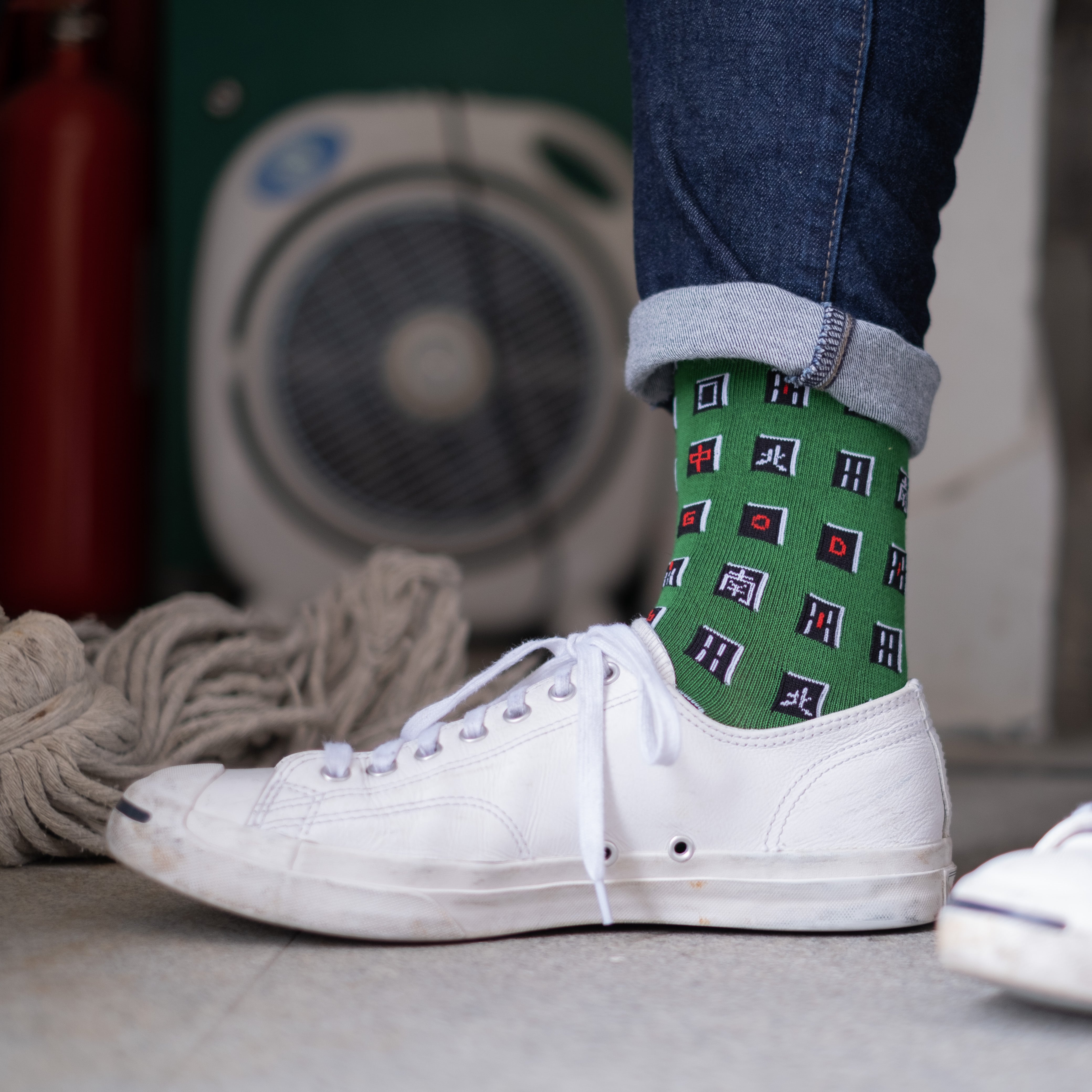 Black Mahjong Socks